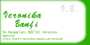 veronika banfi business card